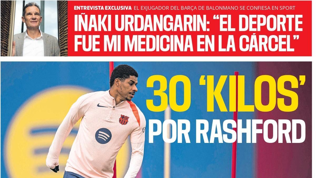 Esta es la portada de SPORT de hoy, viernes 6 de febrero