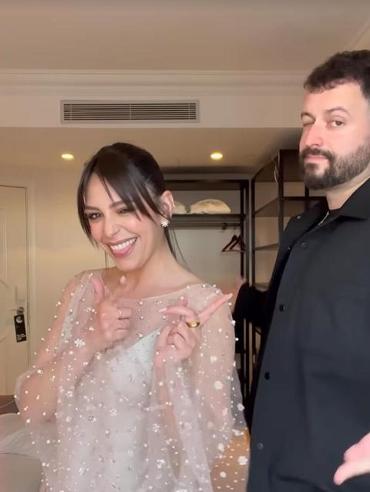 Natalia y Xurxo compartieron un vídeo juntos arreglándose antes de la gala