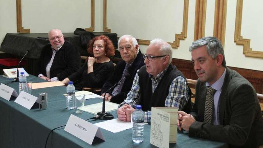 Luís González Tosar, Maribel Outeiriño, Nemesio Barxa, Carlos Laiño y Valentín García. // Iñaki Osorio