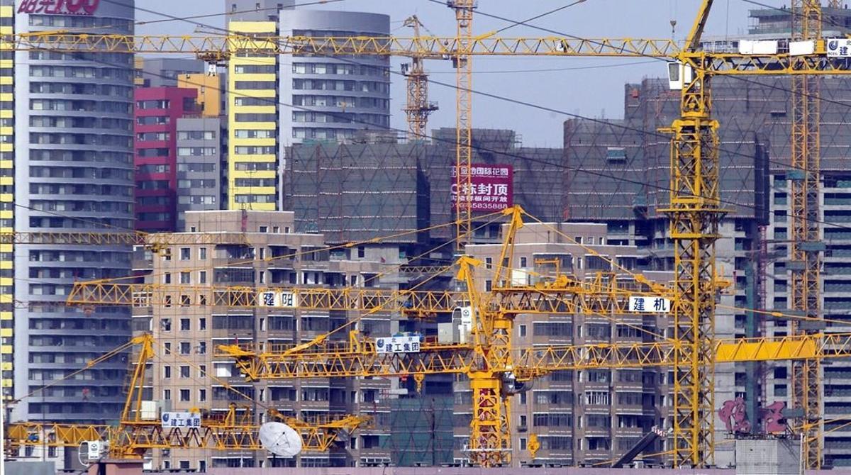 Edificios en construcción en Pekín. Edificios en construcción en Pekín.