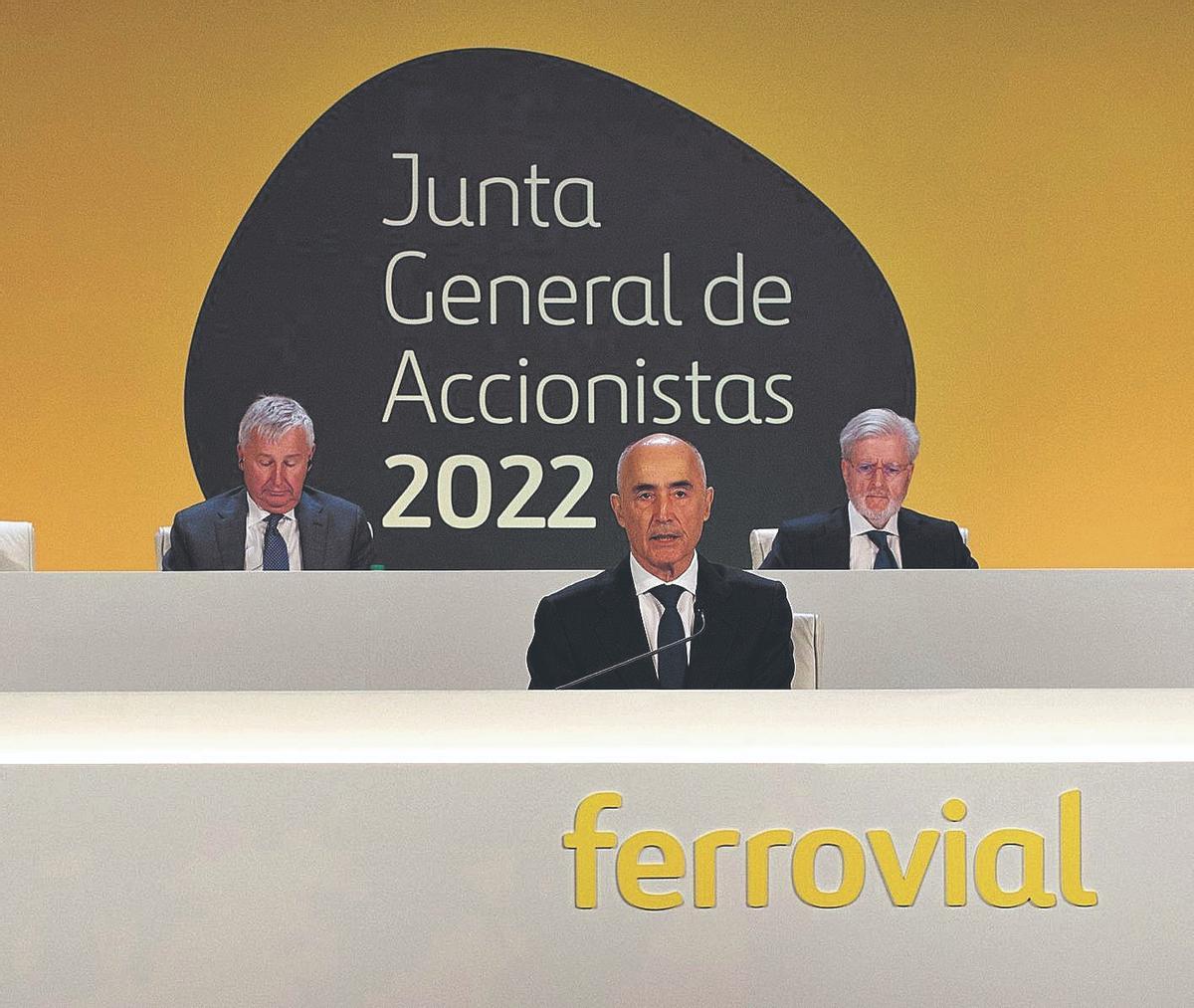 Rafael del Pino Calvo Sotelo, en la junta general de accionistas de Ferrovial de 2022.