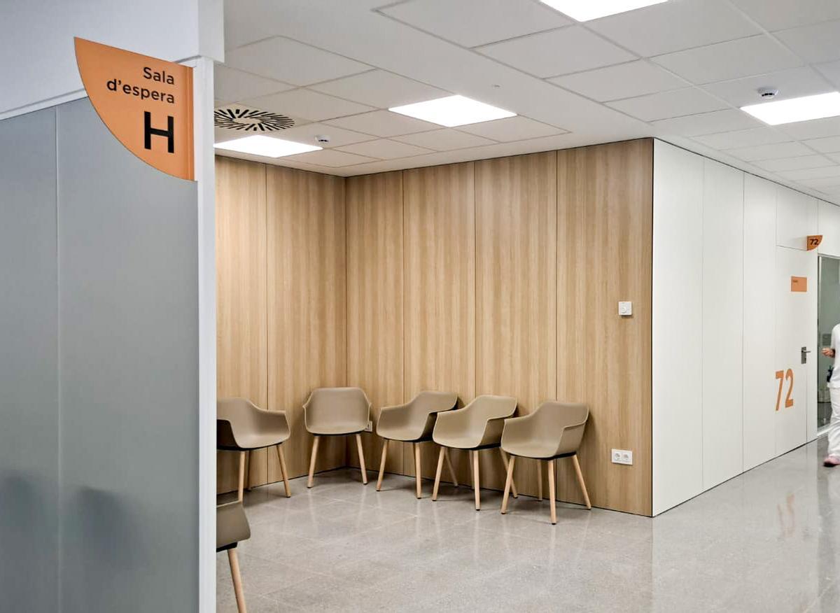 Sala d'espera de l'Hospital de Dia Mèdic