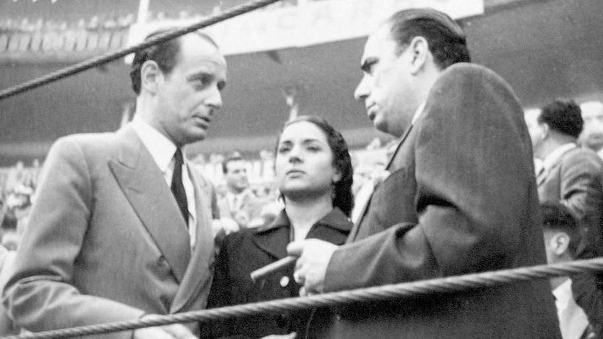 Alberto Puig Palau (izquierda), junto a Lola Flores y Manolo Caracol.