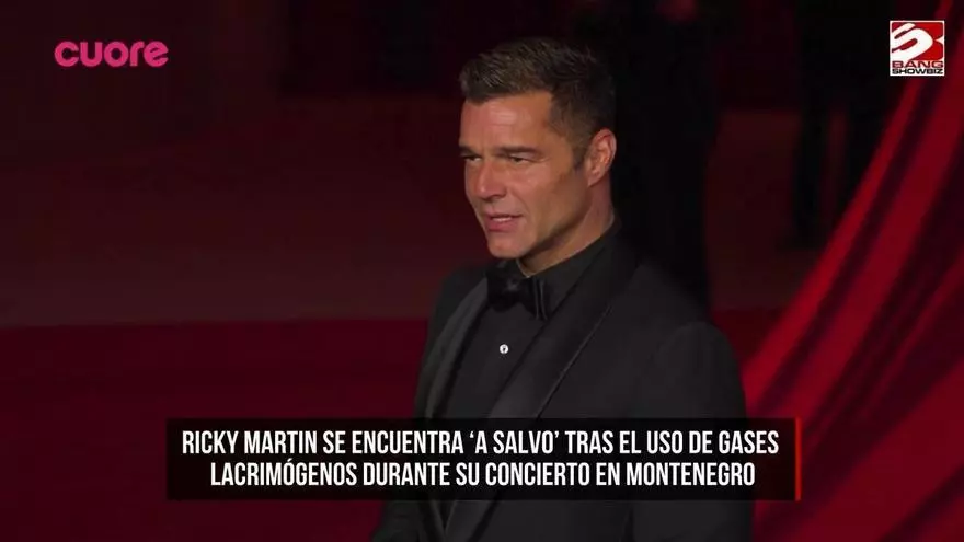 Ricky Martin se ve afectado por el uso de gases lacrimógenos en su concierto