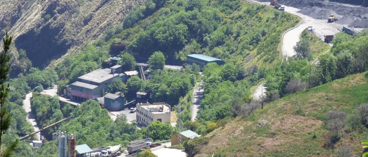 Las instalaciones de la mina de Pilotuerto (Tineo).