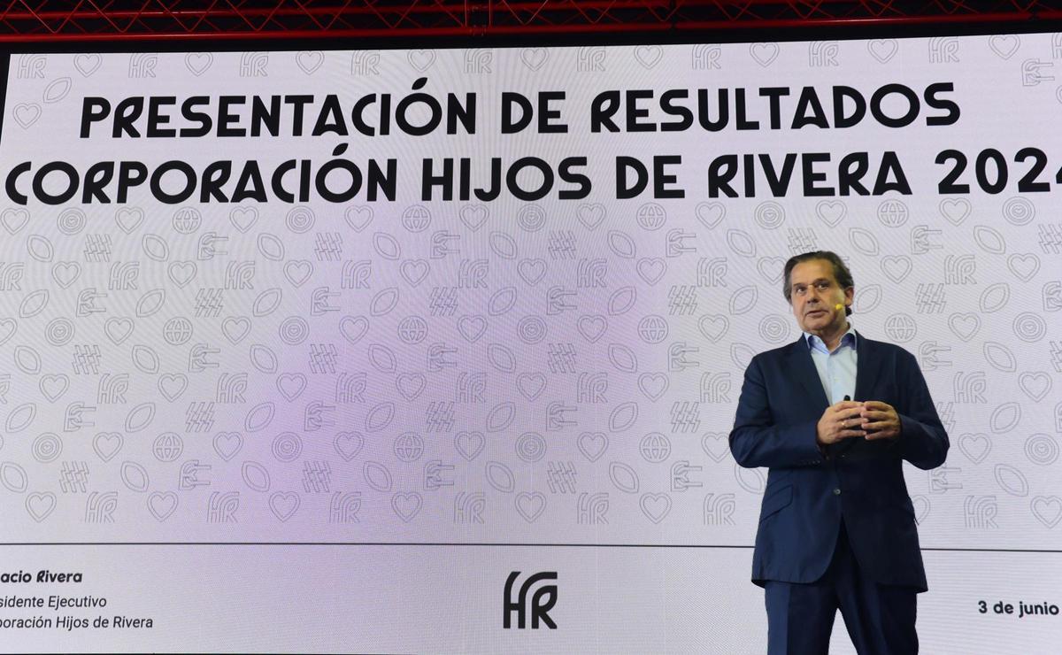 Ignacio Rivera durante la presentación de resultados este martes en el museo MEGA de Estrella Galicia.