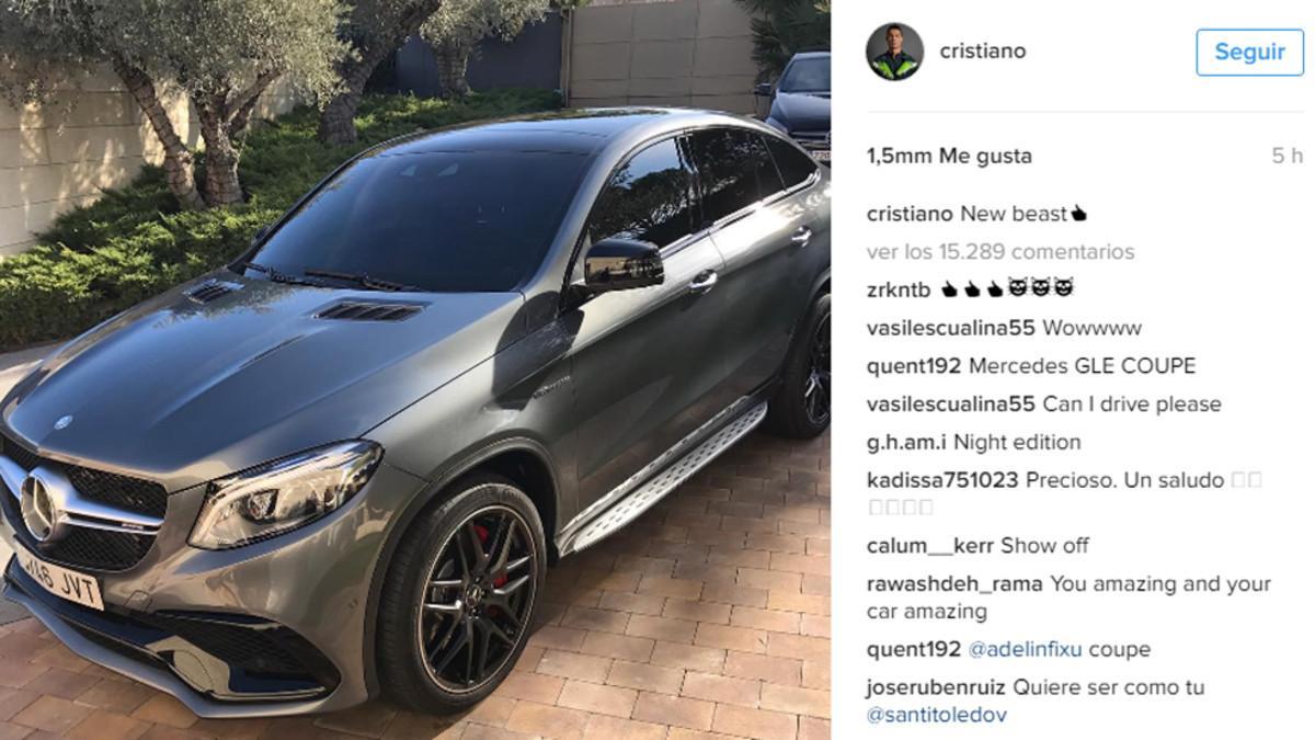 El mensaje de Cristiano Ronaldo en Instagram para mostrar su nuevo coche