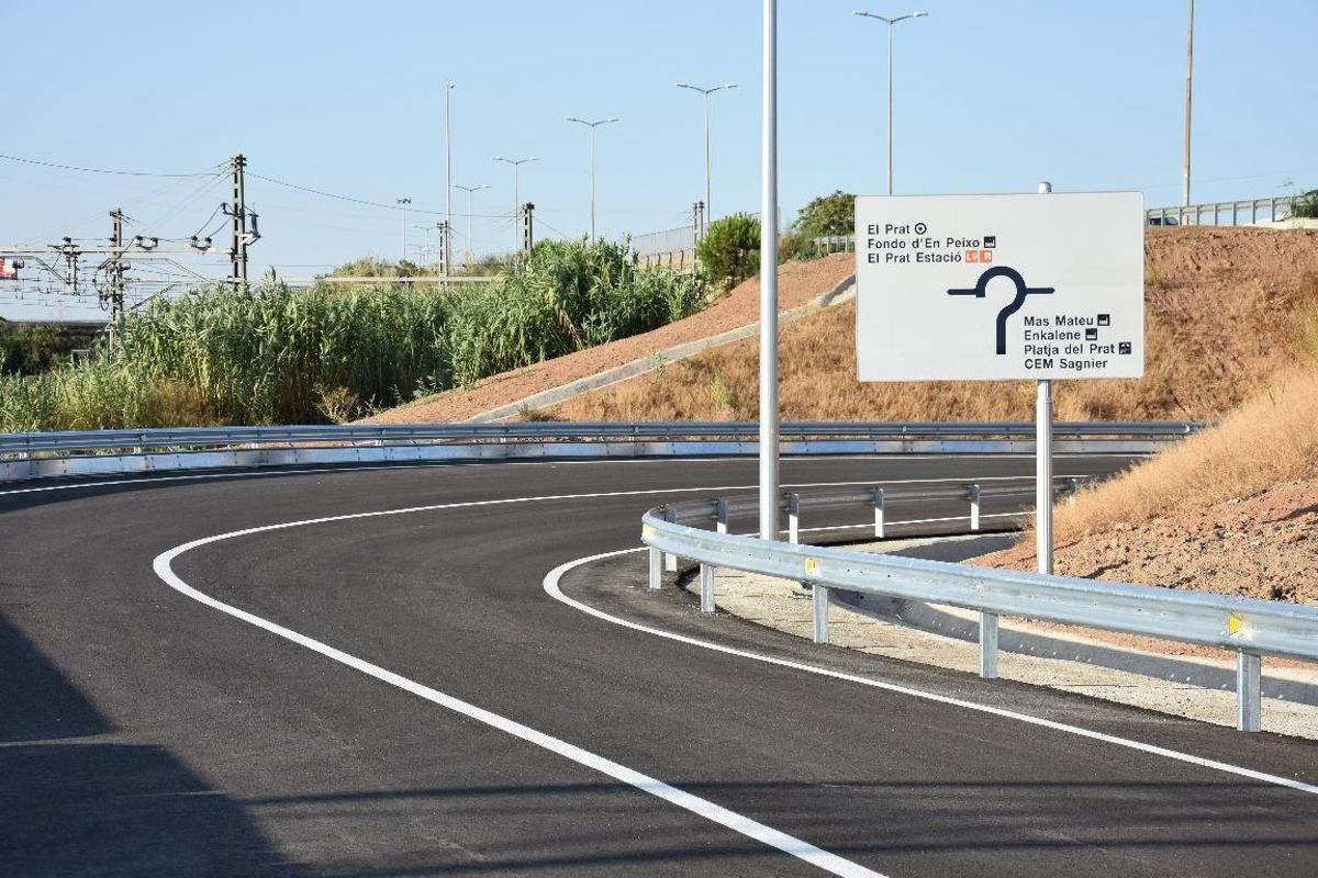 Transportes pone en servicio la Ronda Nord y la glorieta de ‘La Enkalene’ en El Prat de Llobregat, por 3 millones de euros