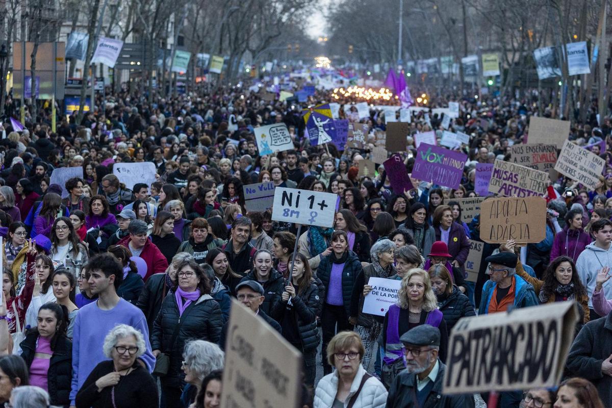 Manifestación del 8-M en Barcelona