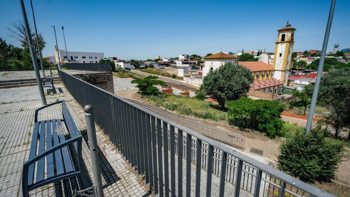 Vista del parque de La Viña, construido en varias alturas.