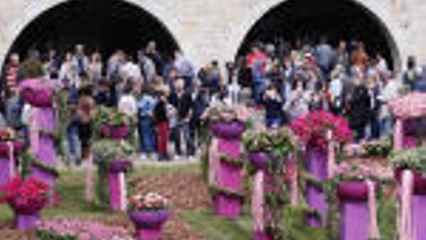 La plaça dels Jurats en la 61a edició de Girona,  Temps de Flors