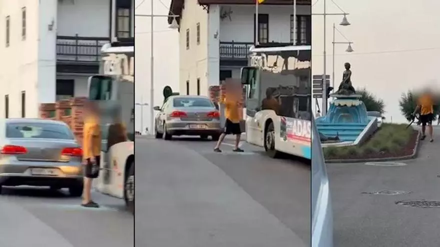 Un hombre increpa y agrede a un conductor de autobús en Salinas