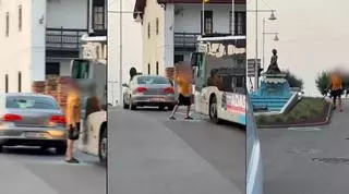 Un hombre agrede e increpa a un conductor de autobús en Salinas