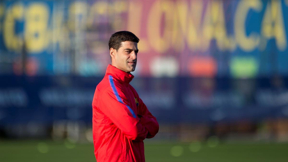 Gerard López, durante su etapa como entrenador en el Barça B.