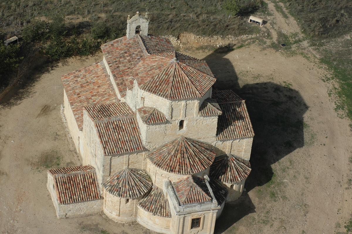 Imagen aérea de la bella ermita de Nuestra Señora de la Anunciada. 