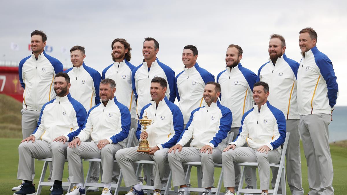 Europa al completo posó este martes con la Ryder Cup en Whistling Straits.