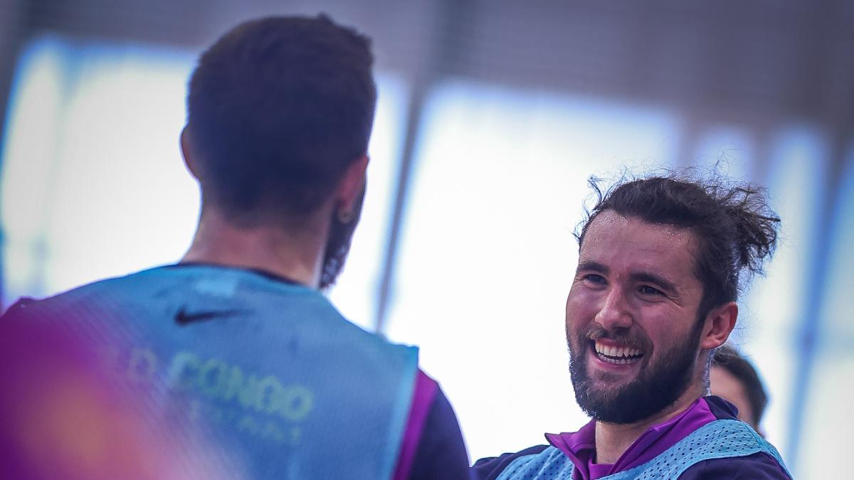 Luís Frade, buen rollo en la vuelta al trabajo