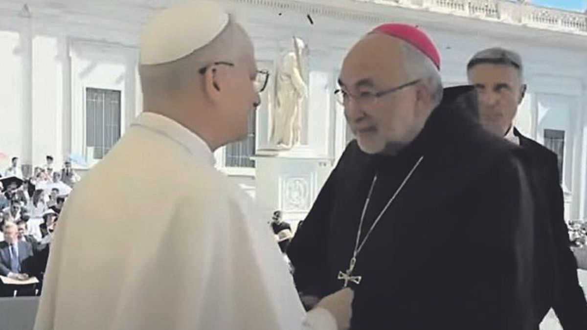 León XIV y Sanz Montes, en Roma.