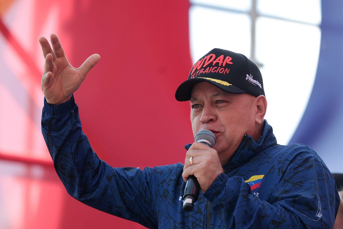 El ministro de Interior y número dos del chavismo, Diosdado Cabello, el pasado 6 de enero.