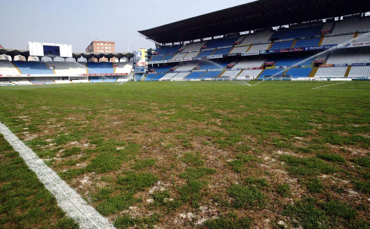 ESTADIO DE BALAIDOS. ASPECTO QUE PRESENTA EL CESPED POR CULPA DE UN HONGO