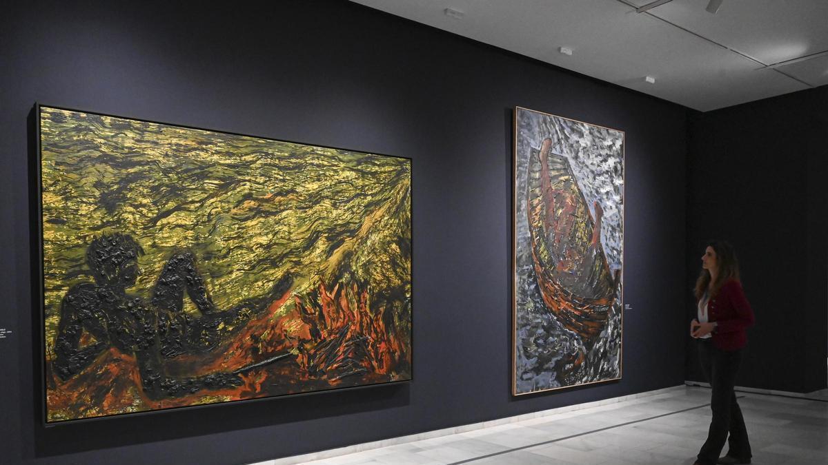 Vista de dos obras de Miquel Barceló de las colecciones de ABANCA y Fundación Bancaja