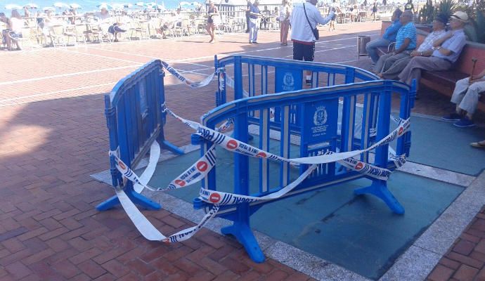 Incendio provocado en el balneario de Las Canteras