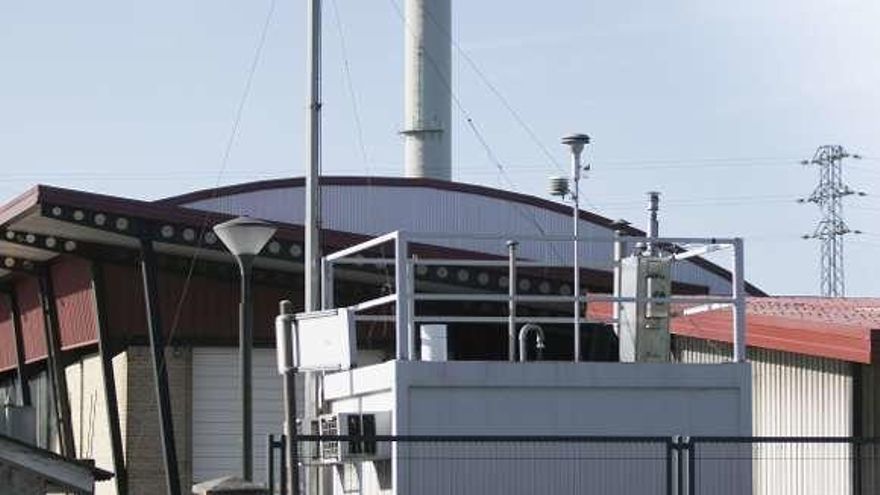 La estación de medición de la contaminación del matadero.