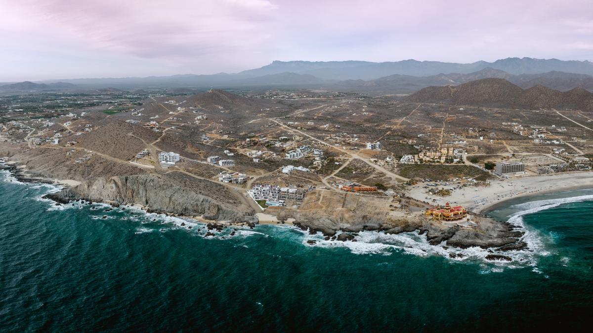 Imagen aérea de la playa de Los Cerritos, en Baja California Sur. 