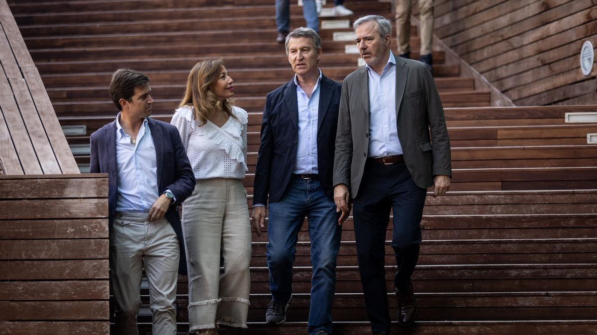 Feijóo visita Zaragoza antes del cónclave del PP.