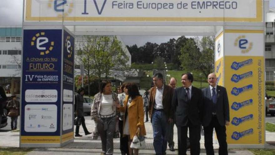 Representantes de la organización de la feria, ayer en A Coruña. / antón varela