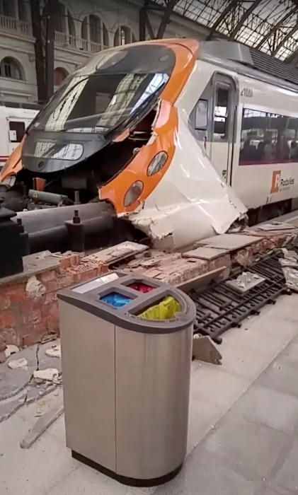 Accident de tren a l'Estació de França