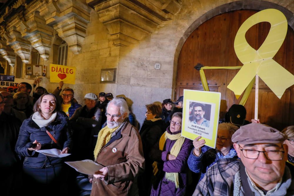 Entidades soberanistas y nacionalistas protestan ante el Tribunal Superior por el juicio por el 'procés'