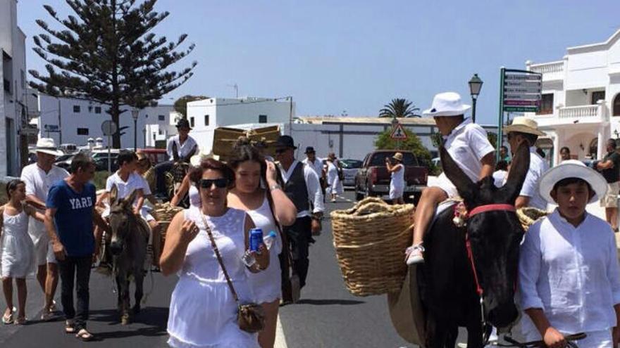 Romería de la vendimia, el pasado sábado en Tinajo.