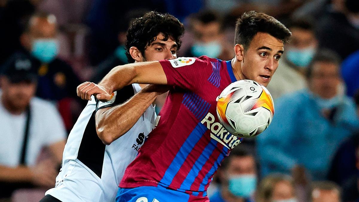 Eric Garcia, en el partido ante el Valencia