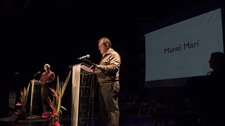 Un momento del homenaje a Manel Marí celebrado el martes en Can Ventosa.