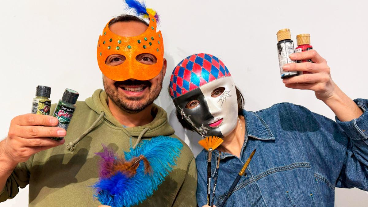 Cómo hacer tu máscara de Carnaval en Craft&amp;Go by Artesanía Chopo, paso a paso.