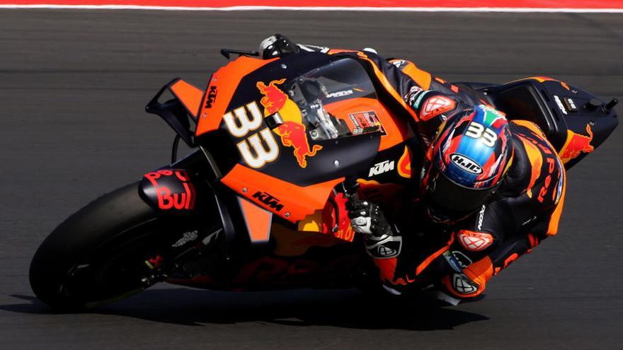 Brad Binder, en el circuito de Misano.