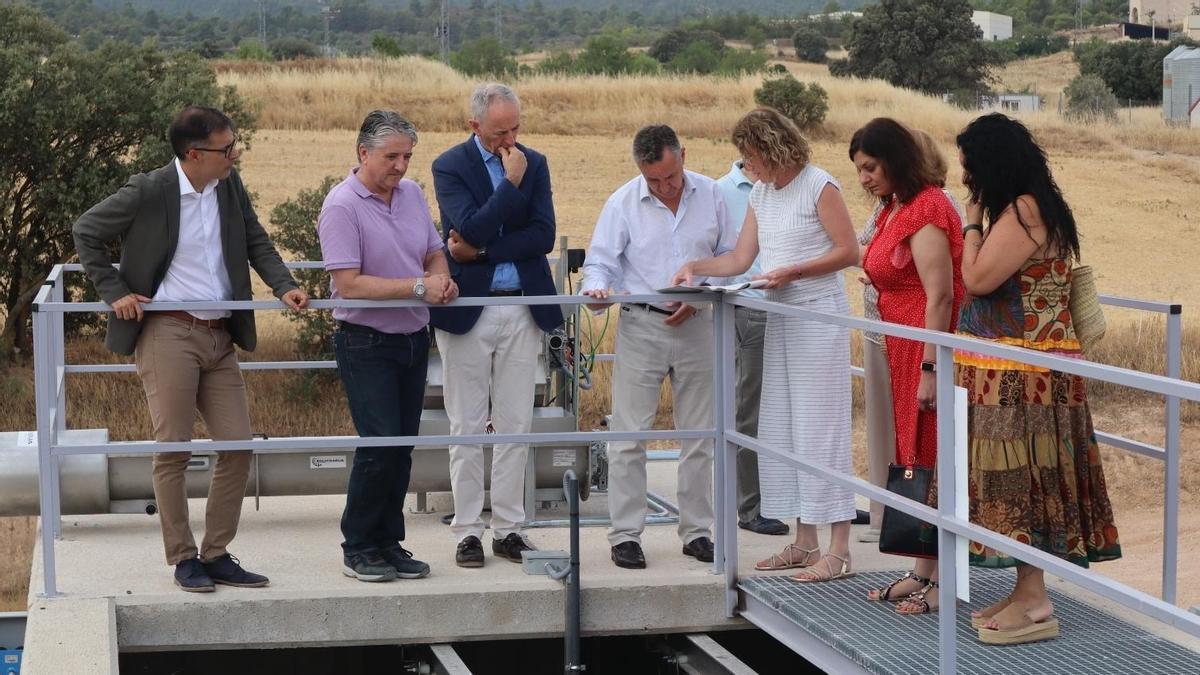 Visita a la EDAR de Aguaviva este martes.