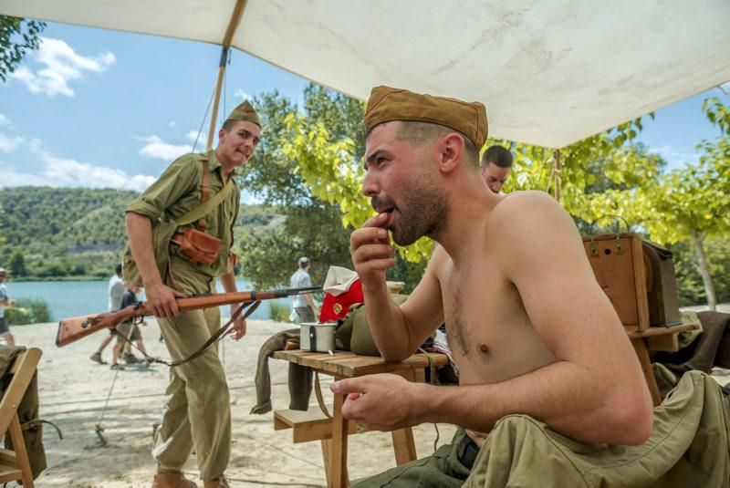 Recreación de la batalla del Ebro en Fayón