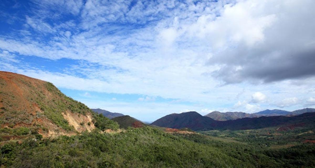 Paisaje montañoso en Nueva Caledonia.