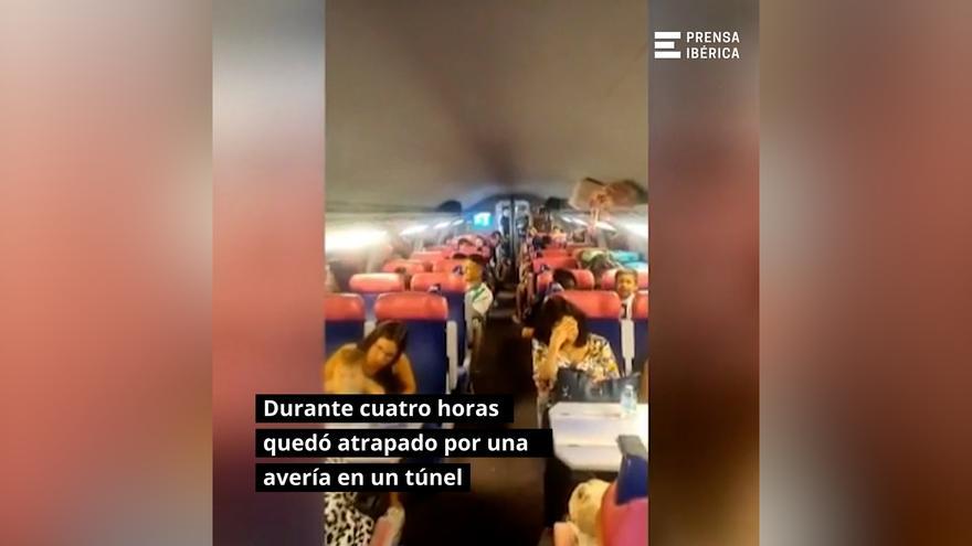 Más de 450 viajeros de un tren Ouigo quedan 4 horas atrapados en un túnel de Tarragona