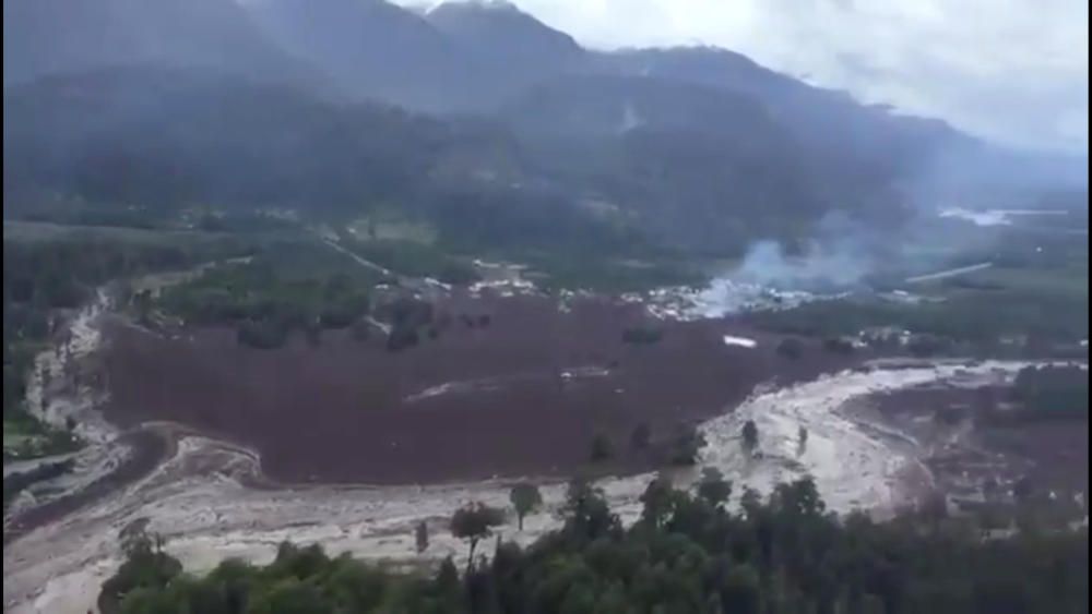 Un deslizamiento de tierra sepulta un pueblo en Chile