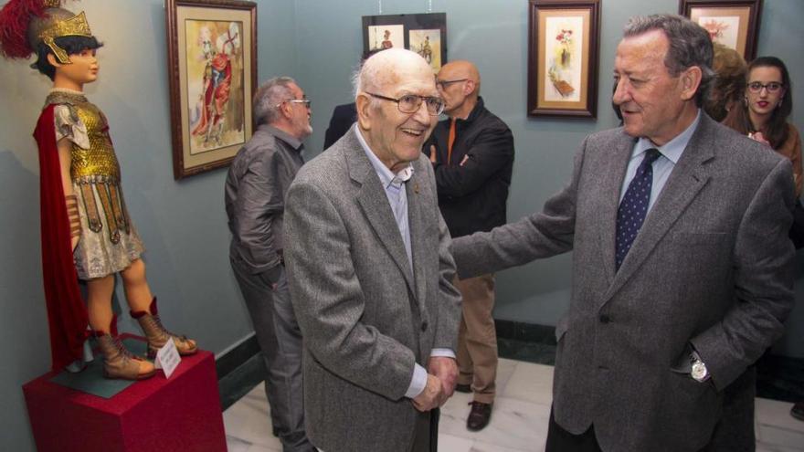 Rafael Guarinos, con Santi Pastor a la derecha, en la exposición en el MAF el pasado abril