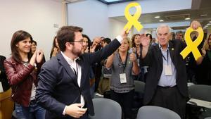 El adjunto a la presidencia de ERC, Pere Aragonès, en el consejo nacional del partido