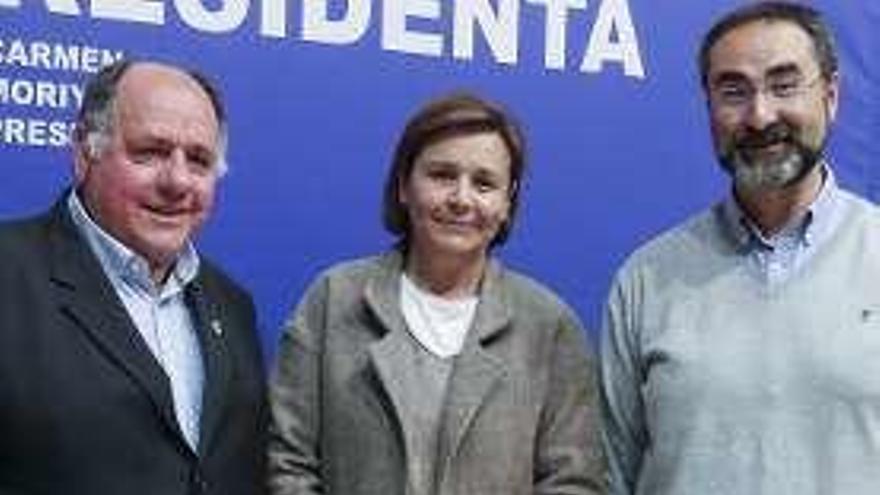 Carlos Martínez Guardado, Carmen Moriyón y Herminio González.