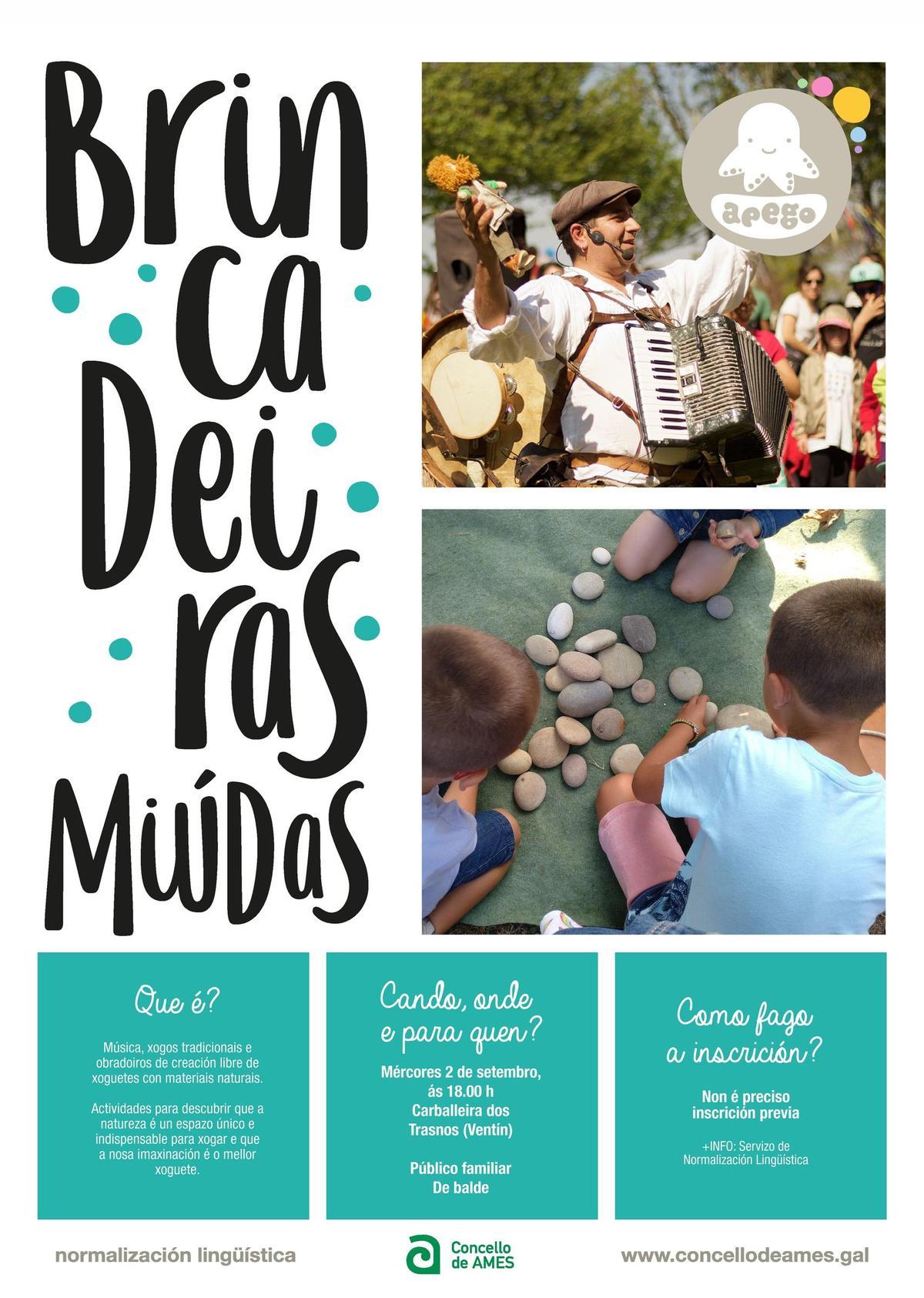 Cartel das Brincadeiras Miudas.