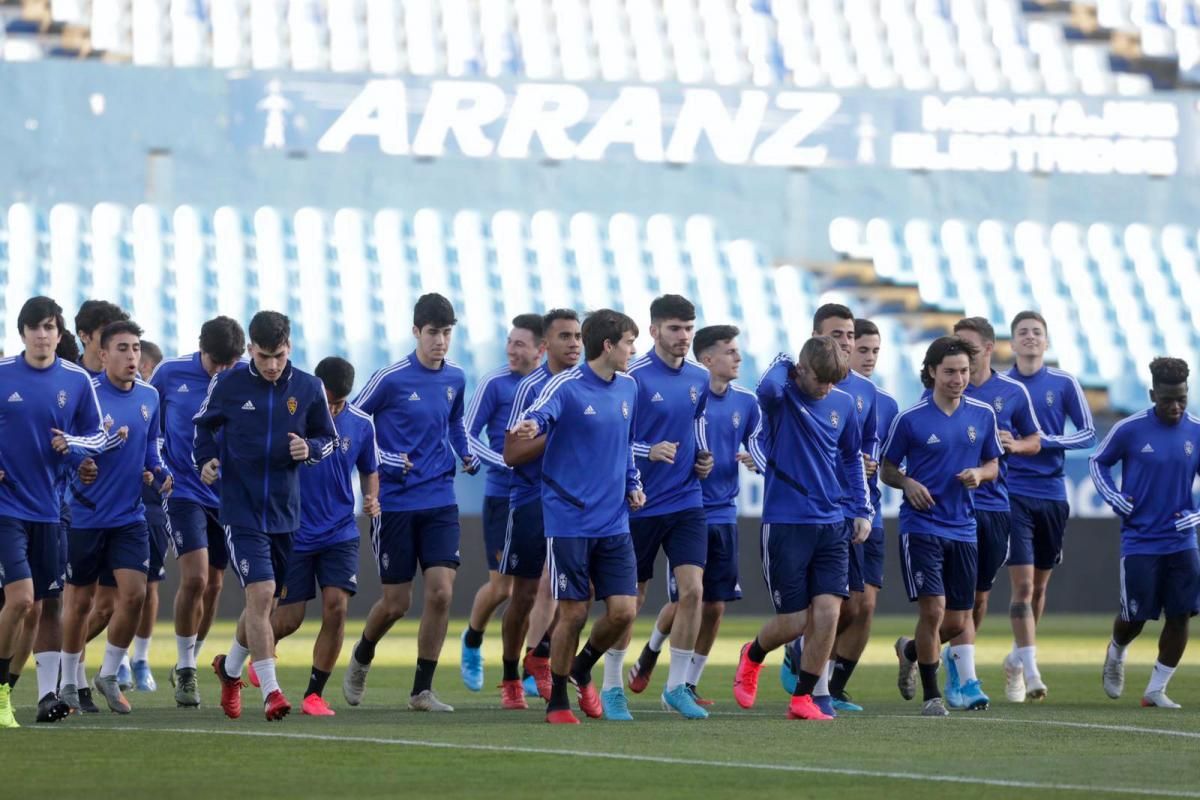 Entrenamiento del Real Zaragoza juvenil