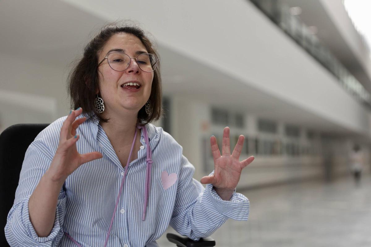 Sabel Noriega, en el HUCA