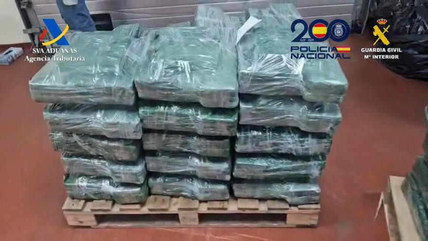 Interceptadas 2,5 toneladas de cocaína enviada a Valencia entre fruta desde Ecuador