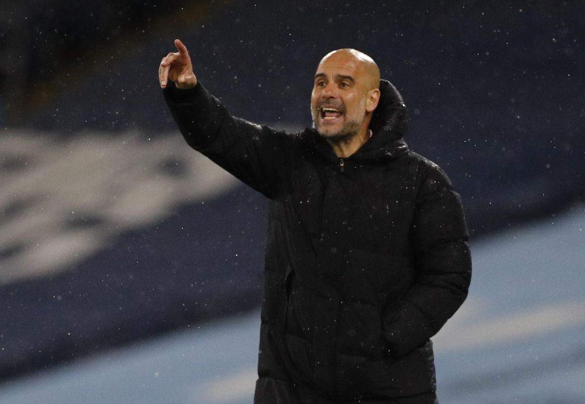 Guardiola, durante el partido entre el City y el PSG.